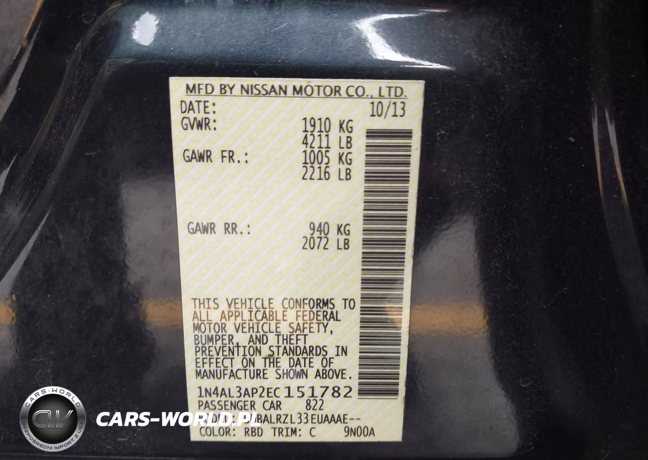2014 Nissan Altima 2.5 S VIN:1N4AL3AP2EC151782 - 9