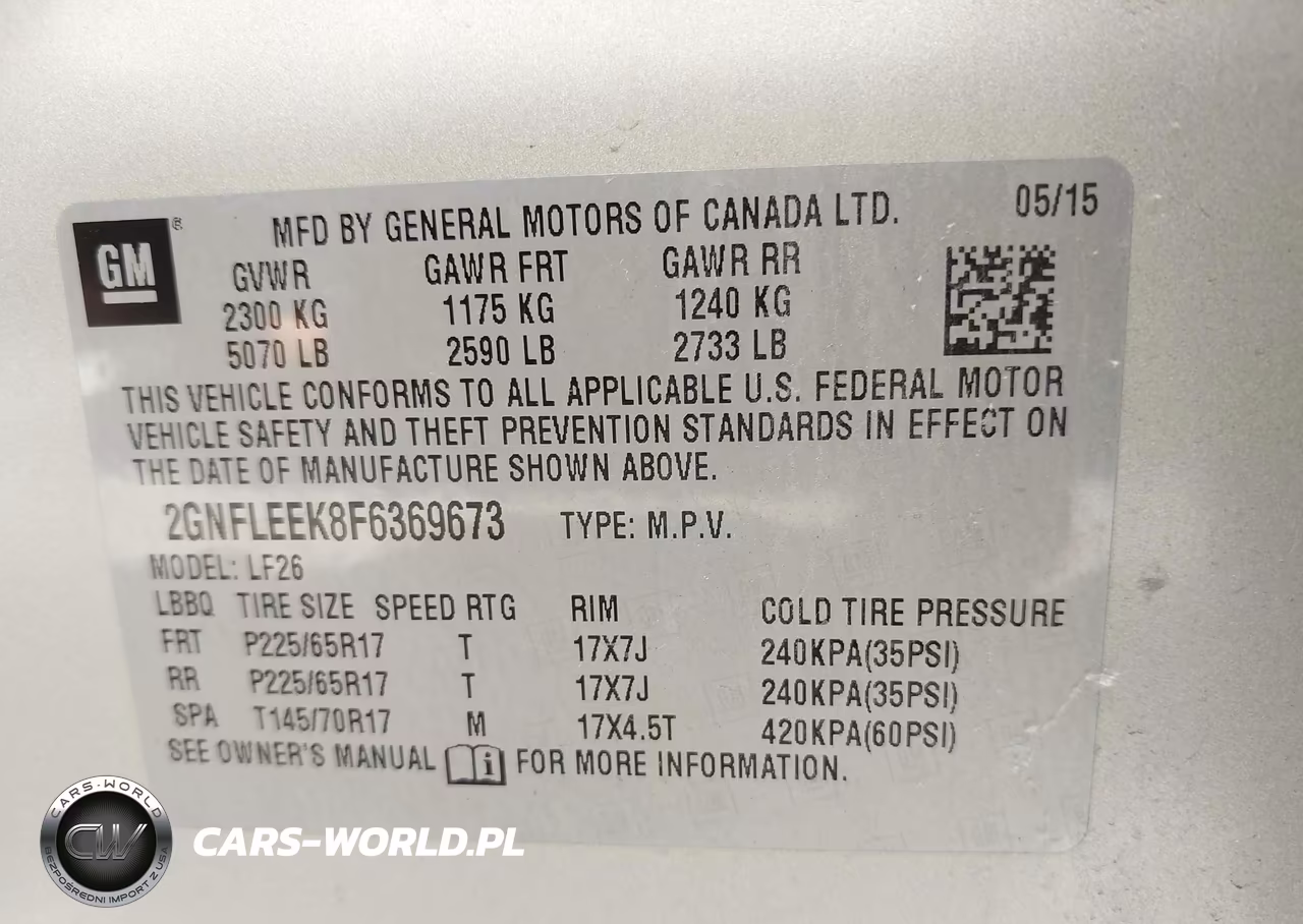 2015 Chevrolet Equinox Ls VIN:2GNFLEEK8F6369673 - 9