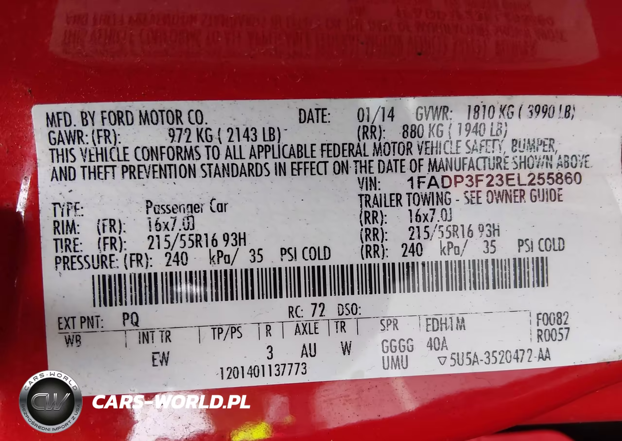 2014 Ford Focus Se VIN:1FADP3F23EL255860 - 9