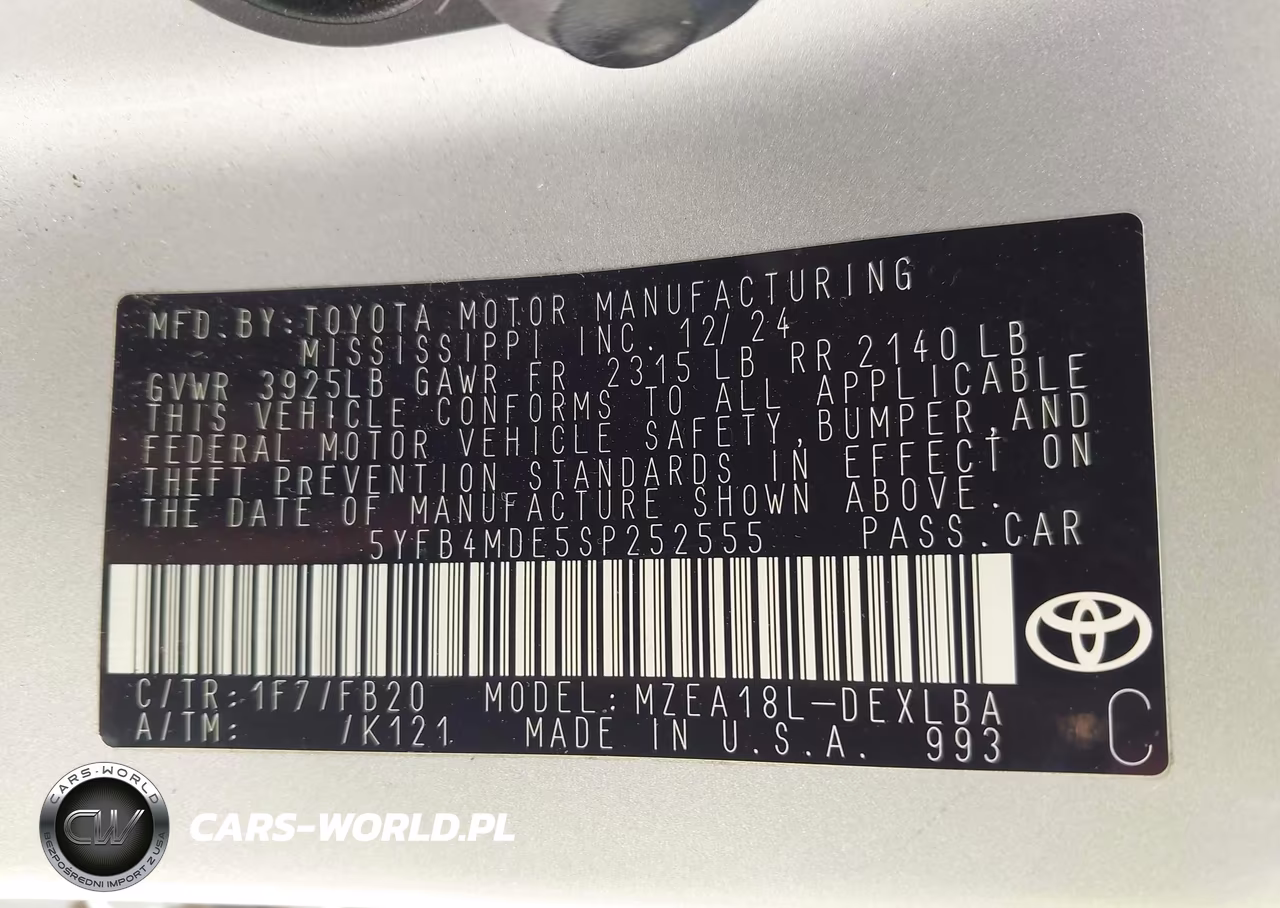 2025 Toyota Corolla Le VIN:5YFB4MDE5SP252555 - 9