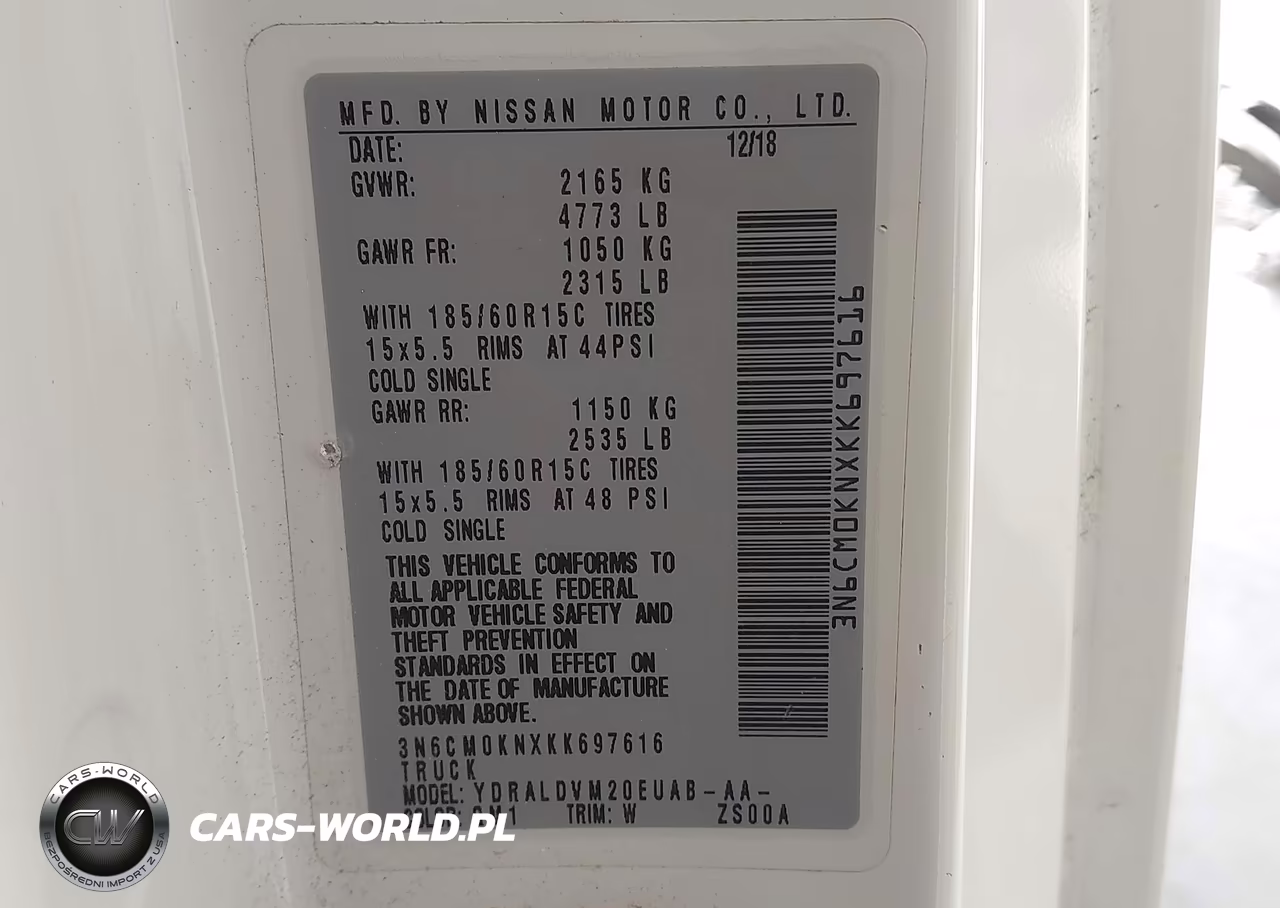 2019 Nissan Nv200 S VIN:3N6CM0KNXKK697616 - 9
