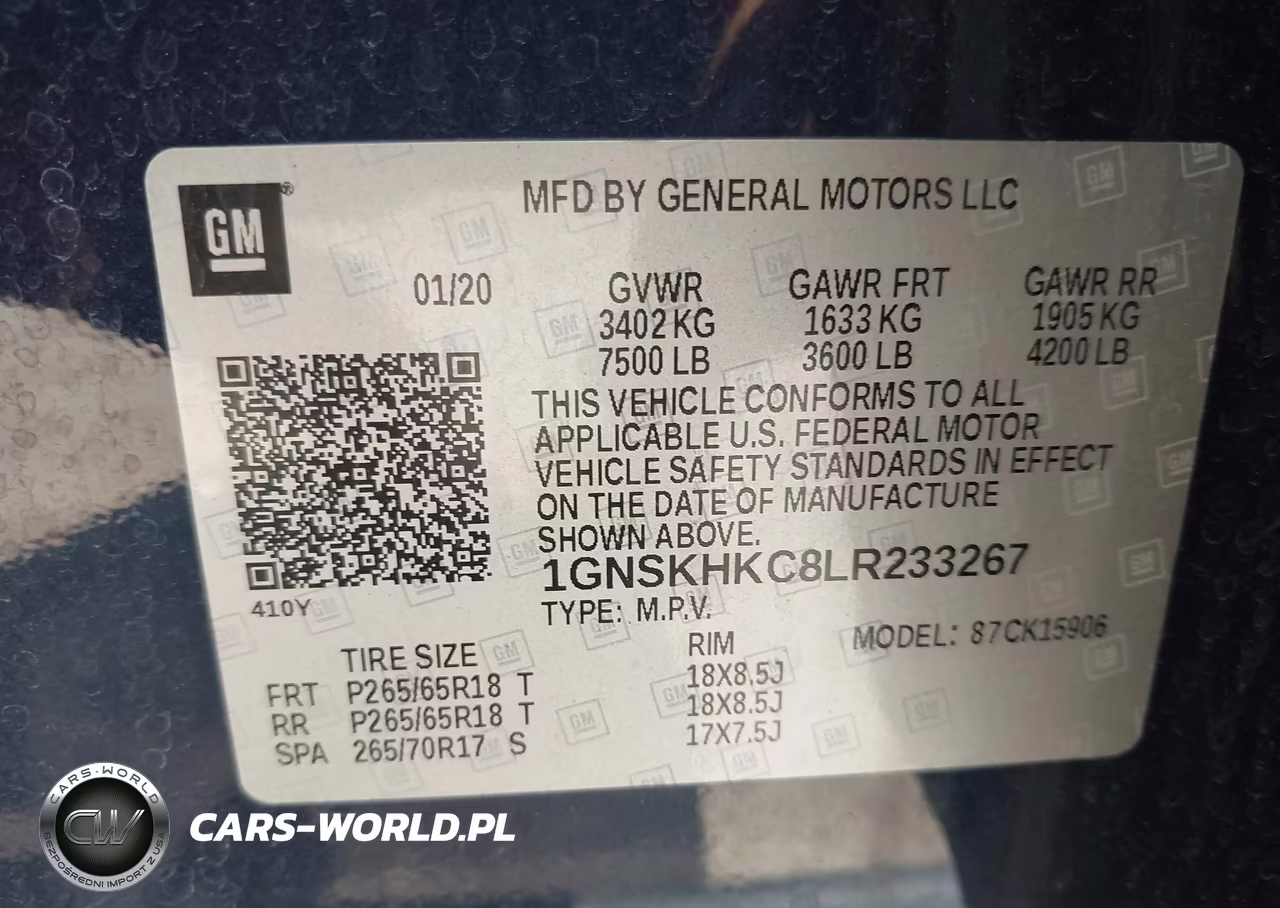2020 Chevrolet Suburban 4Wd Lt VIN:1GNSKHKC8LR233267 - 9