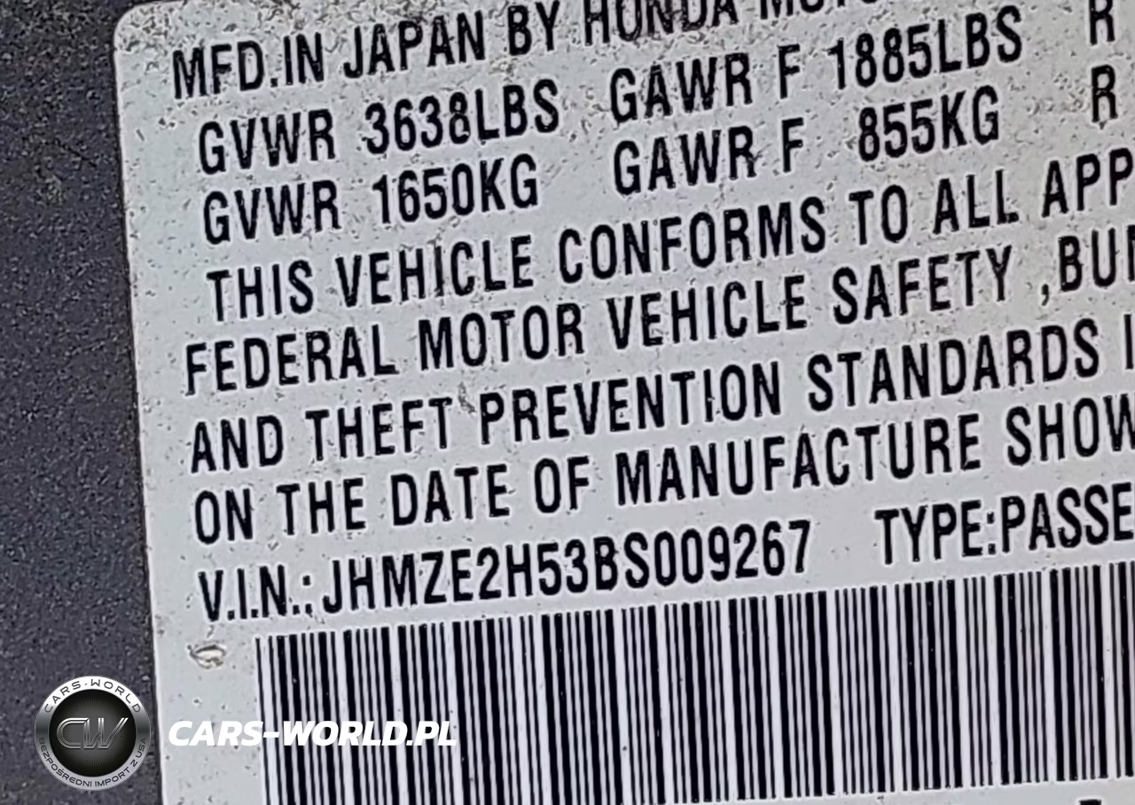 2011 Honda Insight Lx VIN:JHMZE2H53BS009267 - 9