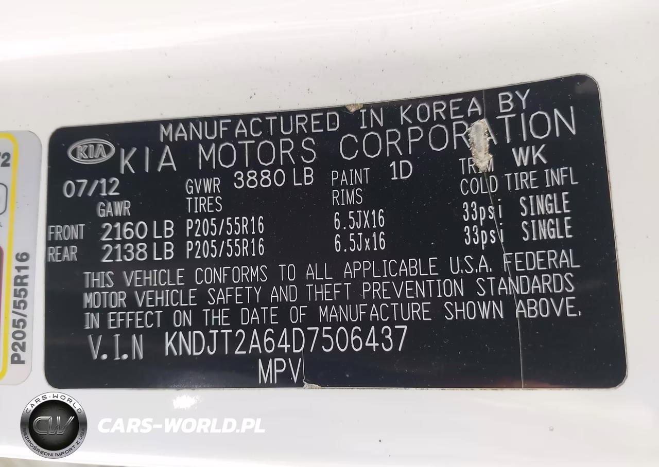 2013 Kia Soul + VIN:KNDJT2A64D7506437 - 9