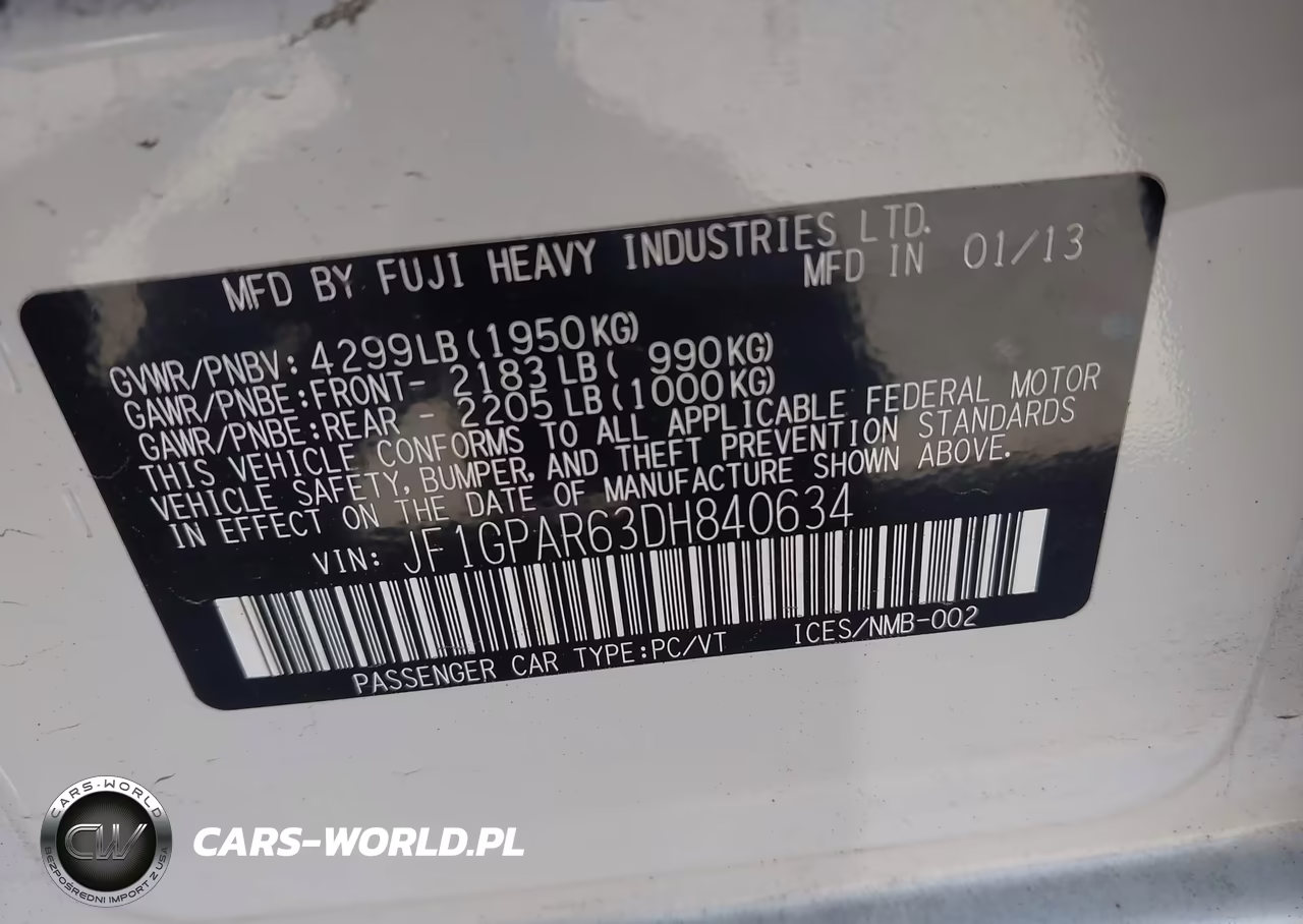 2013 Subaru Impreza 2.0I Sport Limited VIN:JF1GPAR63DH840634 - 9