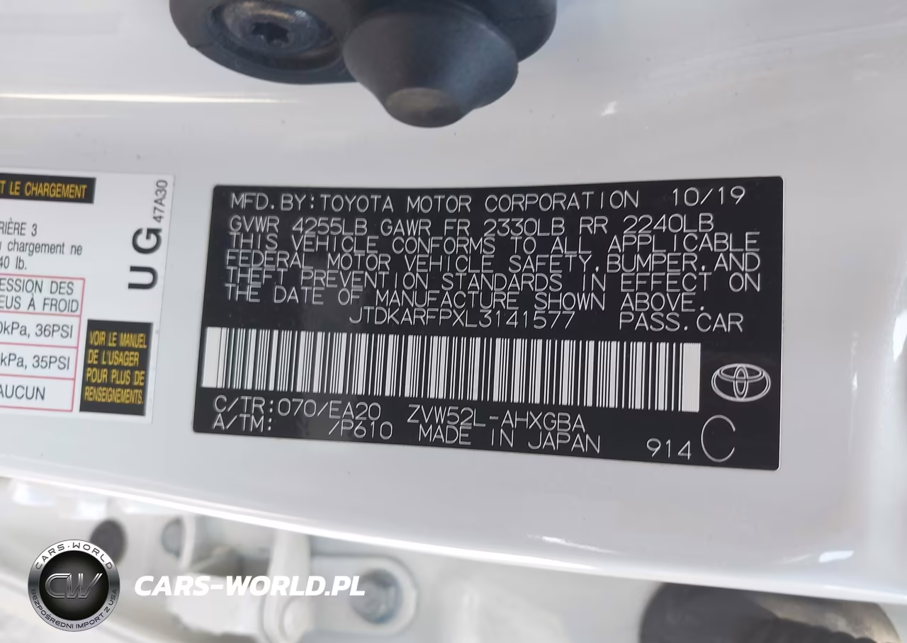 2020 Toyota Prius Prime Xle VIN:JTDKARFPXL3141577 - 9