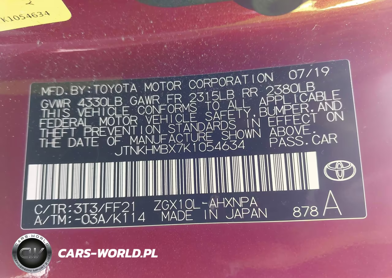 2019 Toyota C-Hr Xle VIN:JTNKHMBX7K1054634 - 9