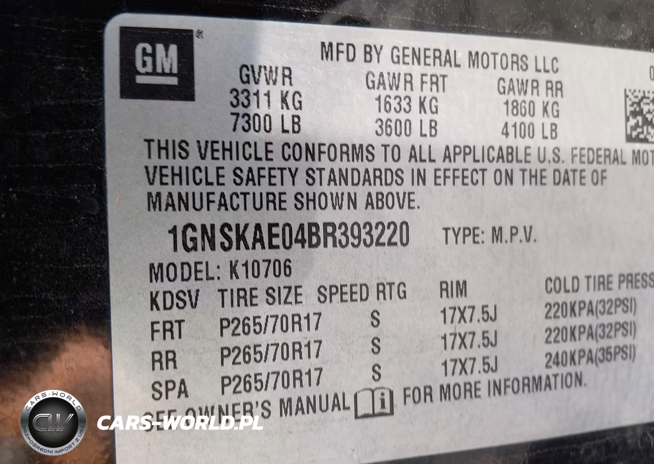 2011 Chevrolet Tahoe Ls VIN:1GNSKAE04BR393220 - 9