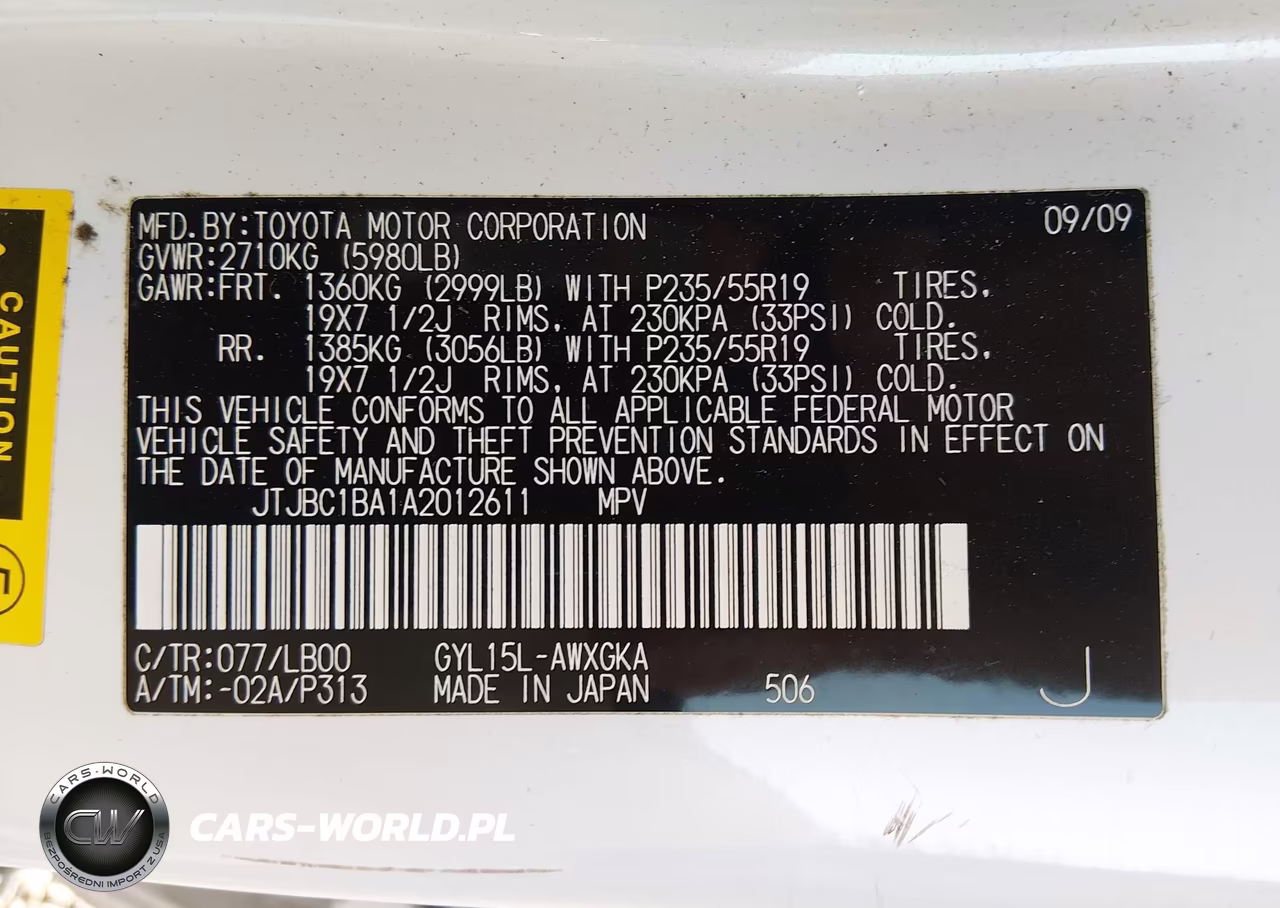 2010 Lexus Rx 450H VIN:JTJBC1BA1A2012611 - 9