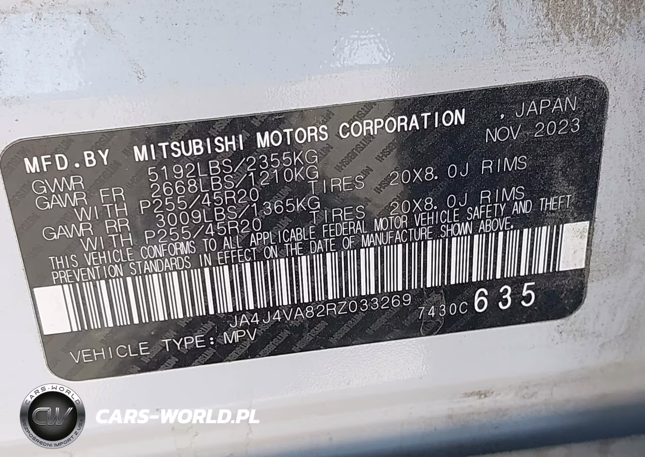 2024 Mitsubishi Outlander Se 2.5 S-Awc-Se Black Edition S-Awc-Se Black Edition W-Pano Roof S-Awc-Se Ralliart S-Awc VIN:JA4J4VA82RZ033269 - 9