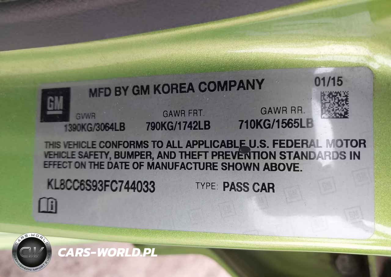 2015 Chevrolet Spark 1Lt Manual VIN:KL8CC6S93FC744033 - 9