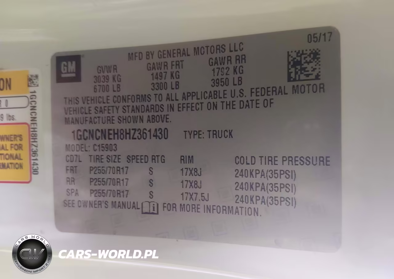 2017 Chevrolet Silverado 1500 Work Truck VIN:1GCNCNEH8HZ361430 - 9