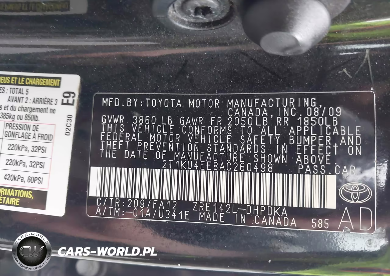 2010 Toyota Matrix VIN:2T1KU4EE8AC260498 - 9