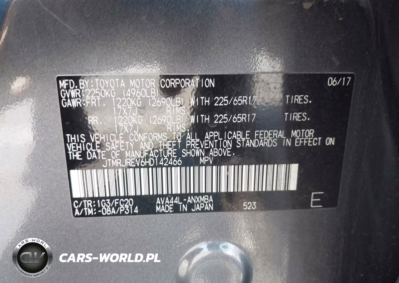2017 Toyota Rav4 Hybrid Xle VIN:JTMRJREV6HD142466 - 9