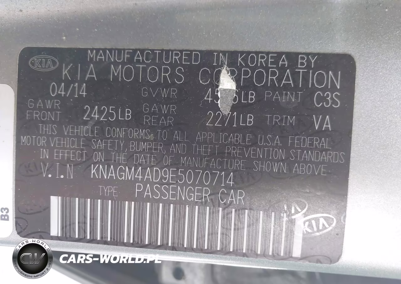 2014 Kia Optima Hybrid Lx VIN:KNAGM4AD9E5070714 - 9