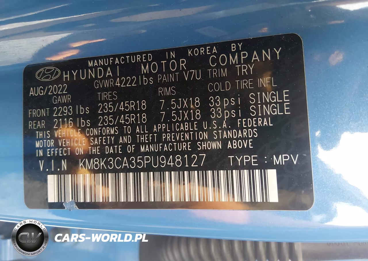 2023 Hyundai Kona N Line VIN:KM8K3CA35PU948127 - 9
