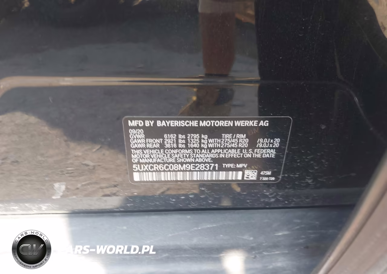 2021 BMW X5 xDrive40I VIN:5UXCR6C08M9E28371 - 9