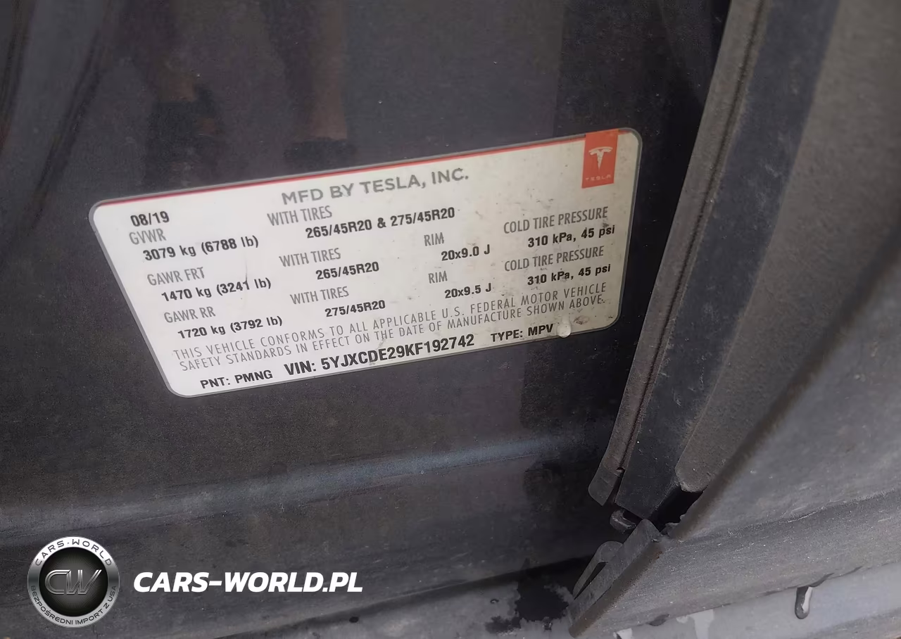 2019 Tesla Model X 100D-75D-Long Range-Standard Range VIN:5YJXCDE29KF192742 - 9