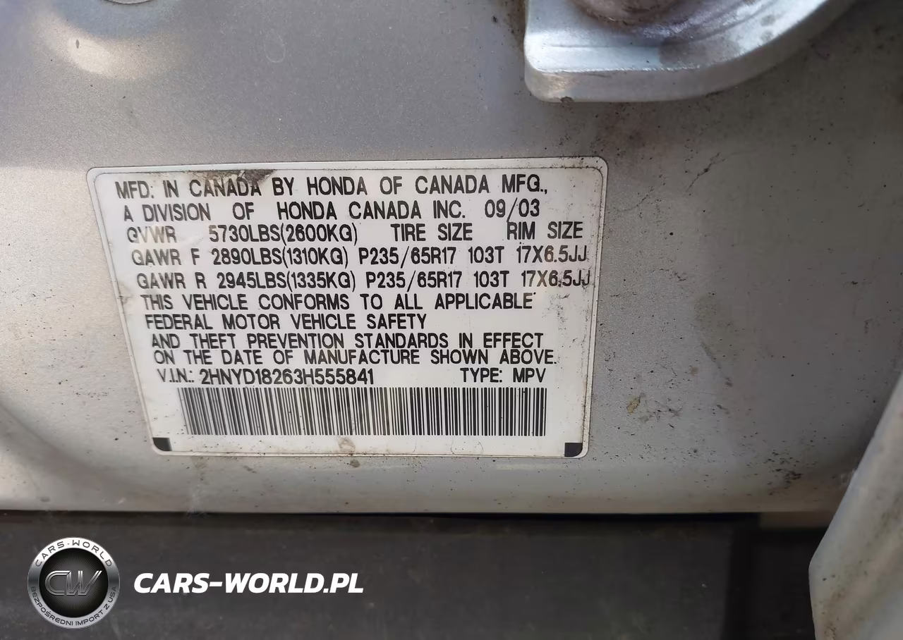 2003 Acura Mdx VIN:2HNYD18263H555841 - 9