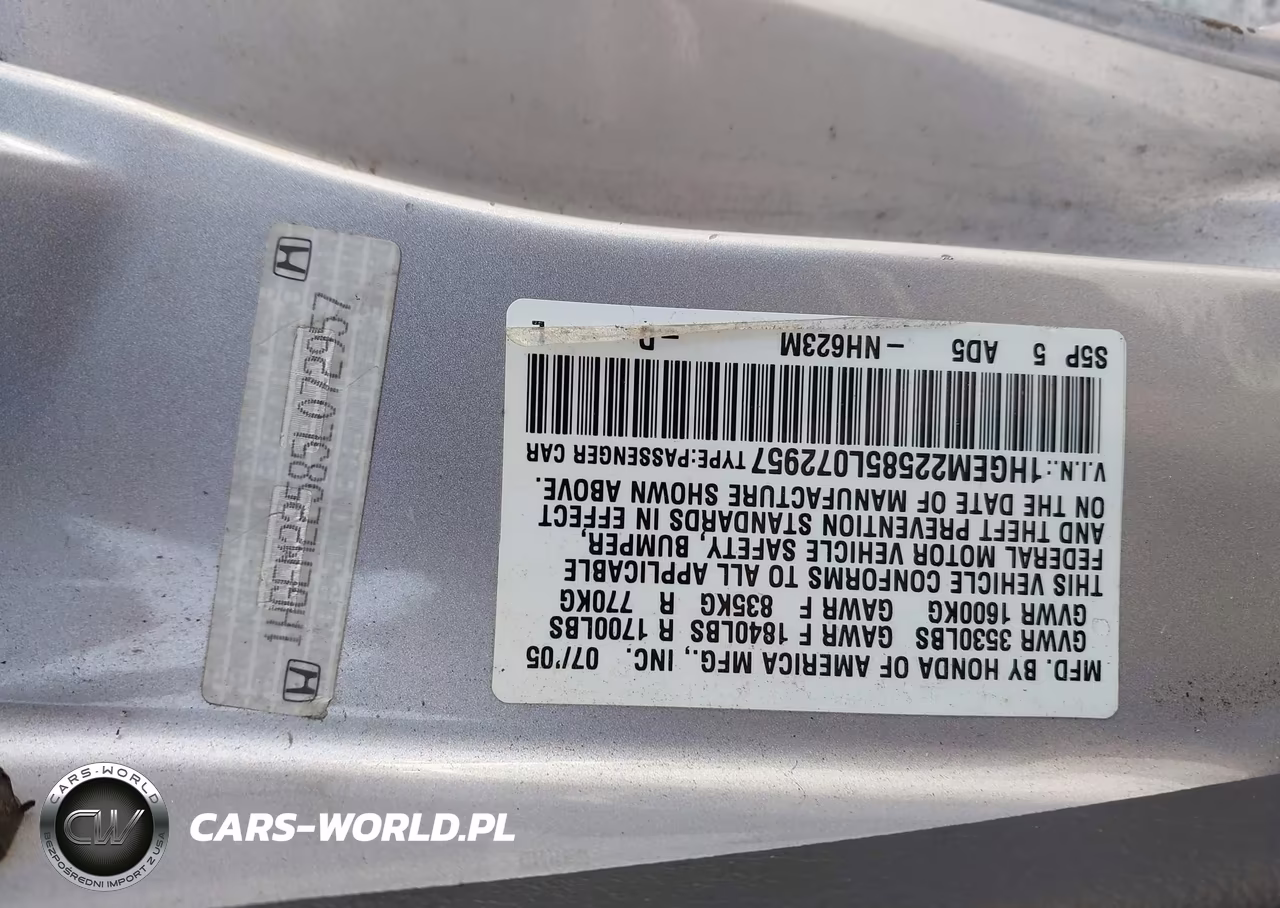 2005 Honda Civic Lx VIN:1HGEM22585L072957 - 9