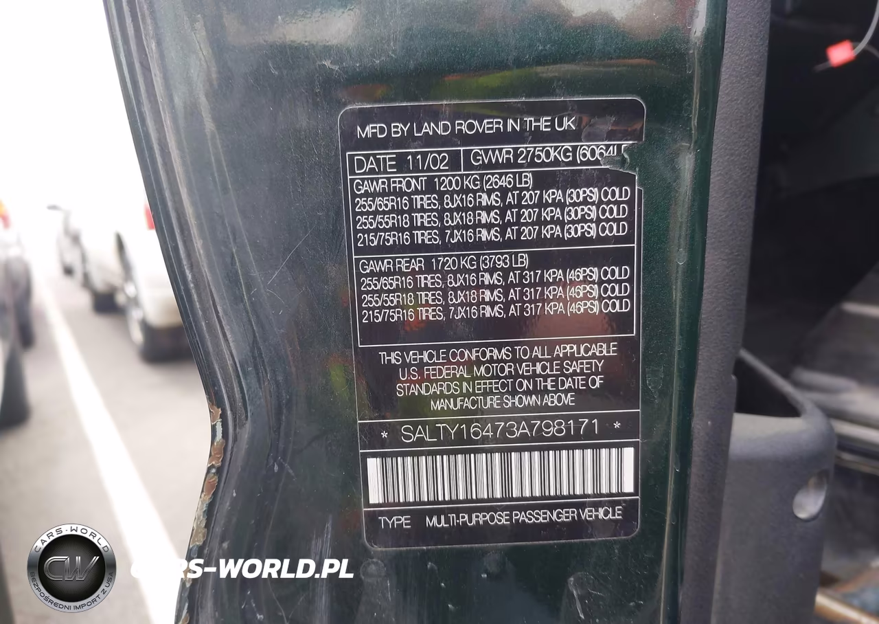 2003 Land Rover Discovery Se VIN:SALTY16473A798171 - 9