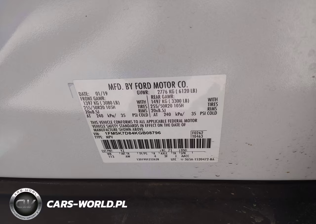 2019 Ford Explorer Xlt VIN:1FM5K7D84KGB08796 - 9