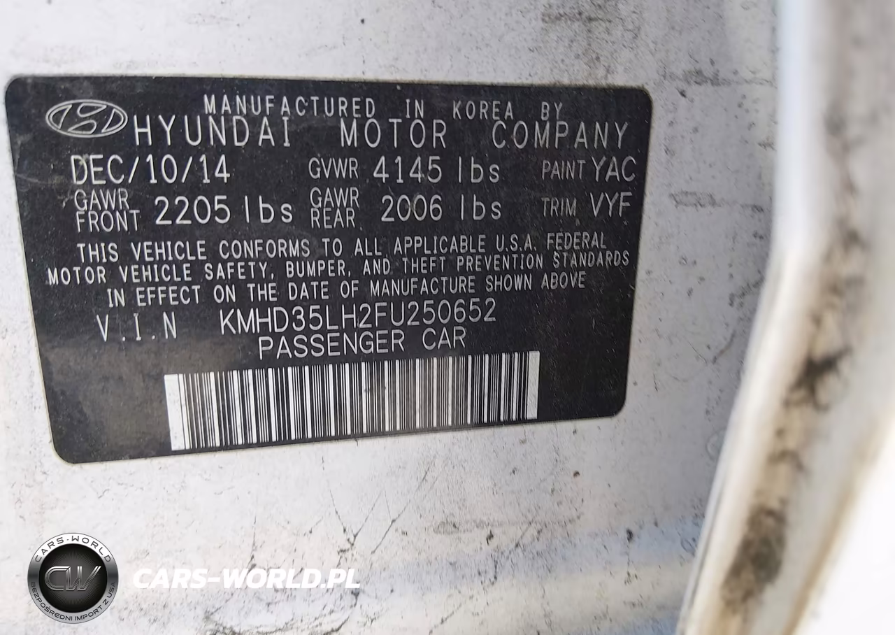 2015 Hyundai Elantra Gt VIN:KMHD35LH2FU250652 - 9