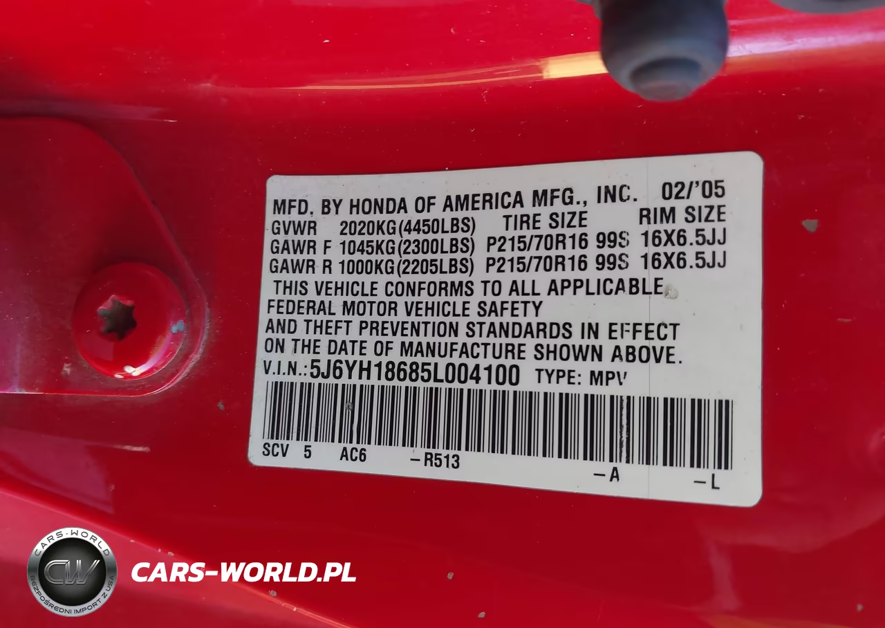 2005 Honda Element Ex VIN:5J6YH18685L004100 - 9
