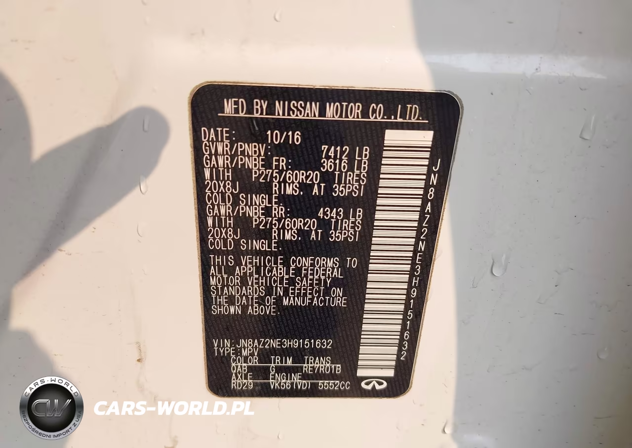 2017 Infiniti Qx80 VIN:JN8AZ2NE3H9151632 - 9
