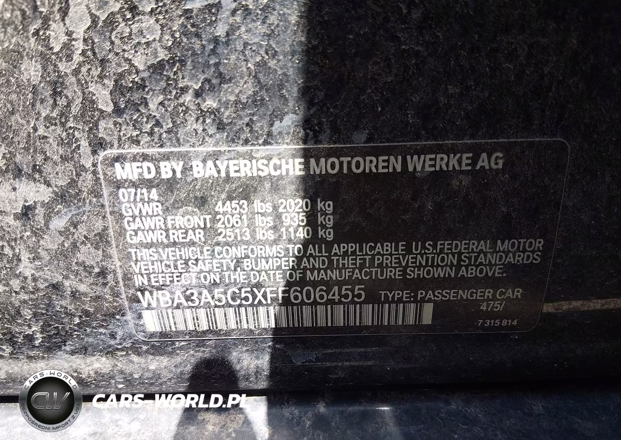 2015 BMW 328I VIN:WBA3A5C5XFF606455 - 9