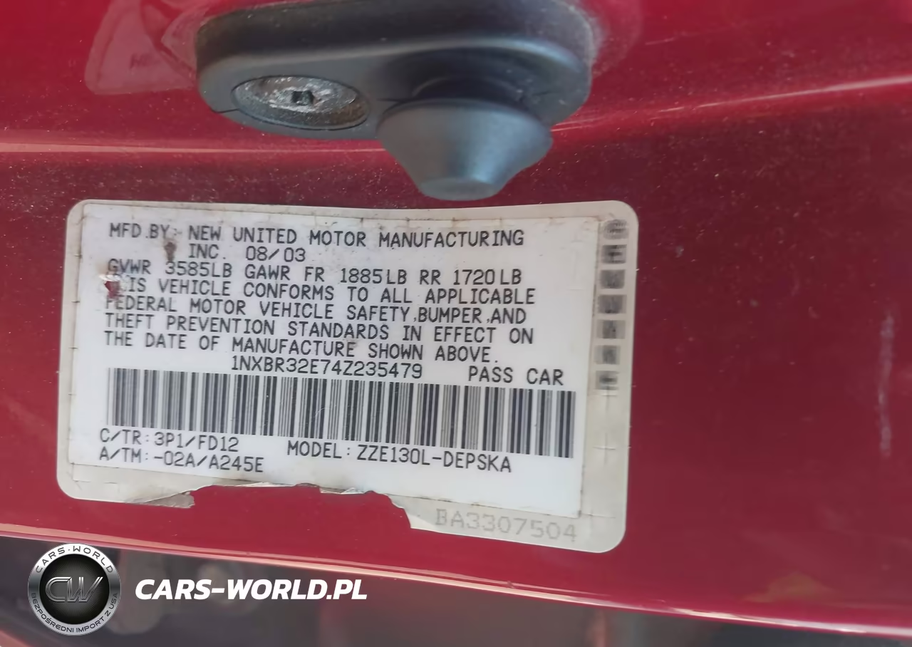 2004 Toyota Corolla S VIN:1NXBR32E74Z235479 - 9