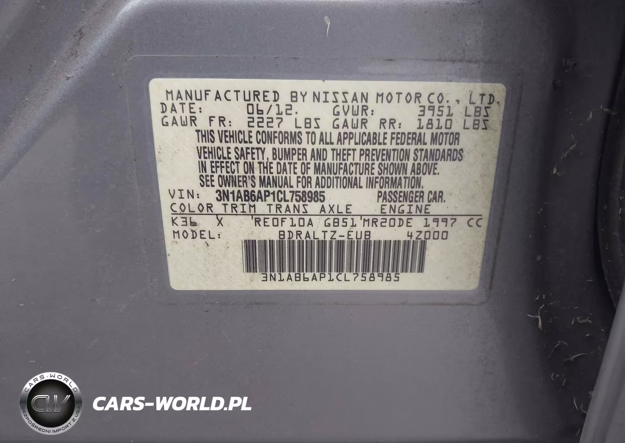 2012 Nissan Sentra 2.0 S VIN:3N1AB6AP1CL758985 - 9