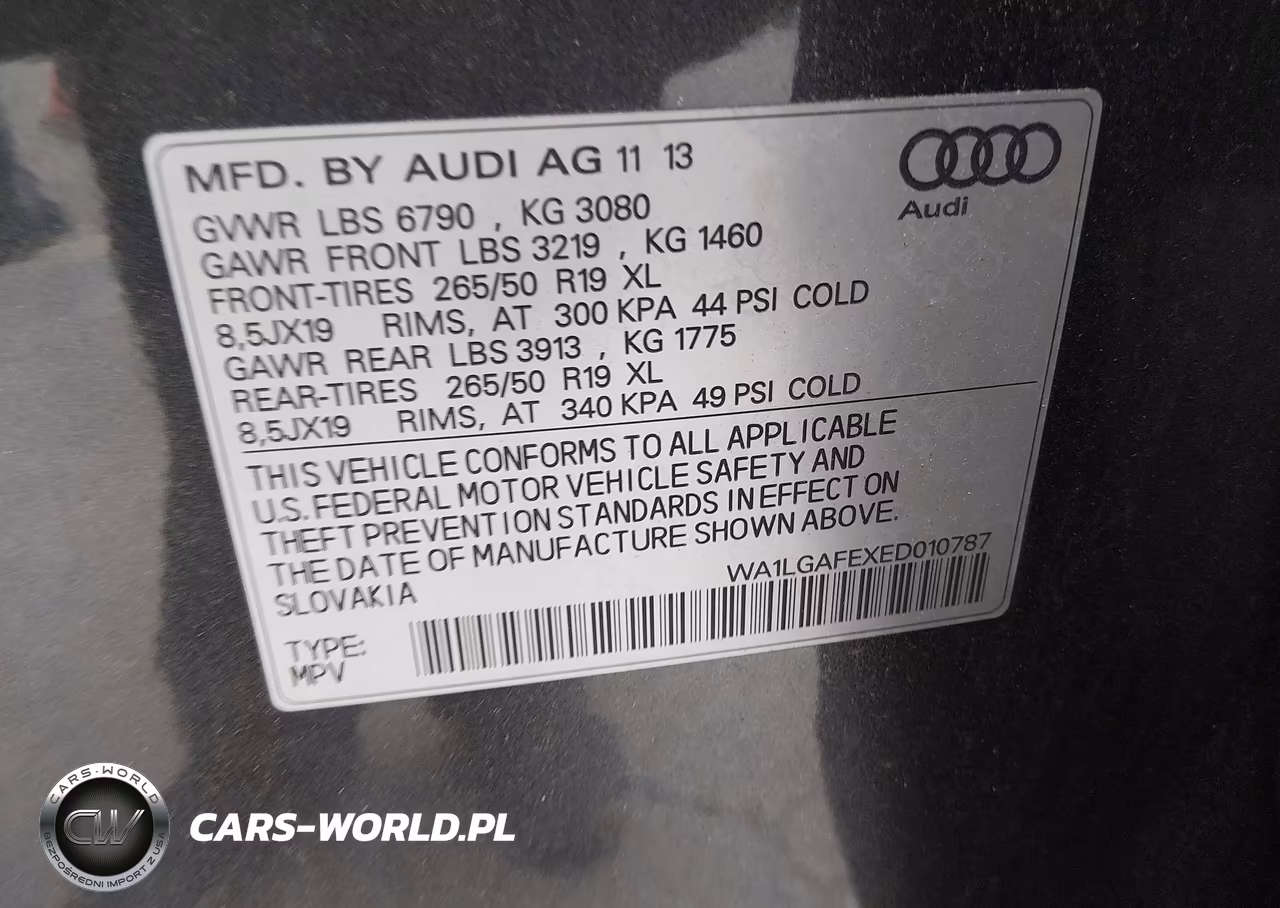 2014 Audi Q7 3.0T Premium VIN:WA1LGAFEXED010787 - 9