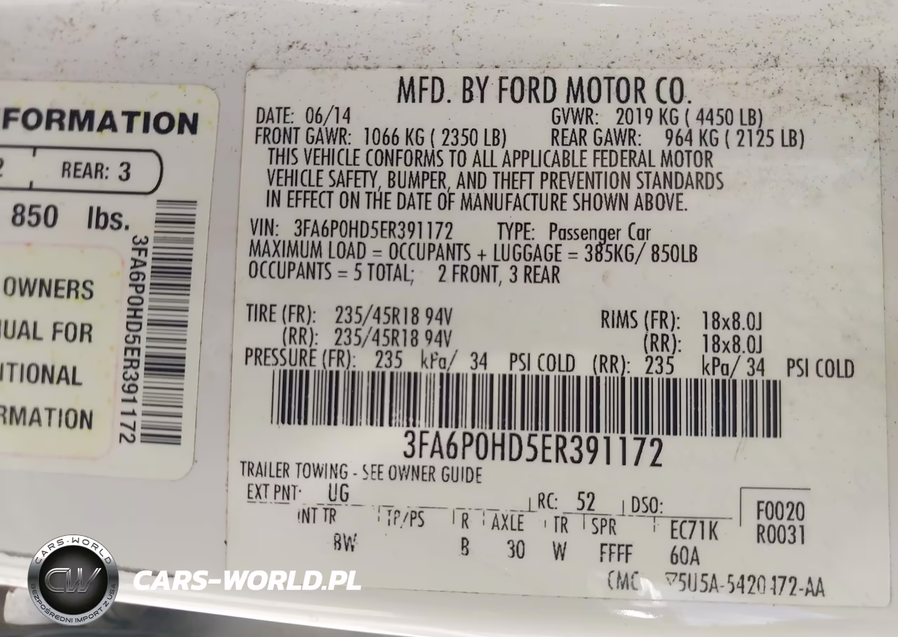 2014 Ford Fusion Se VIN:3FA6P0HD5ER391172 - 9