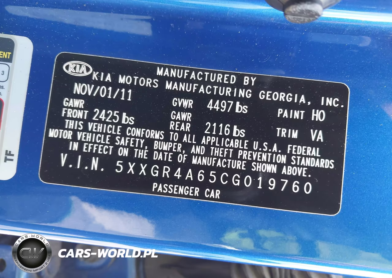 2012 Kia Optima Sx VIN:5XXGR4A65CG019760 - 9