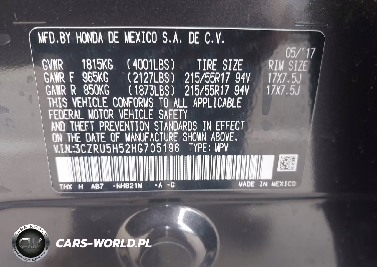 2017 Honda Hr-V Ex VIN:3CZRU5H52HG705196 - 9