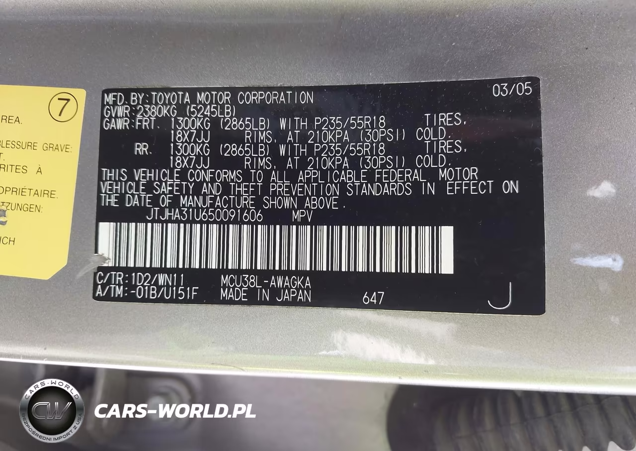 2005 Lexus Rx 330 VIN:JTJHA31U650091606 - 9
