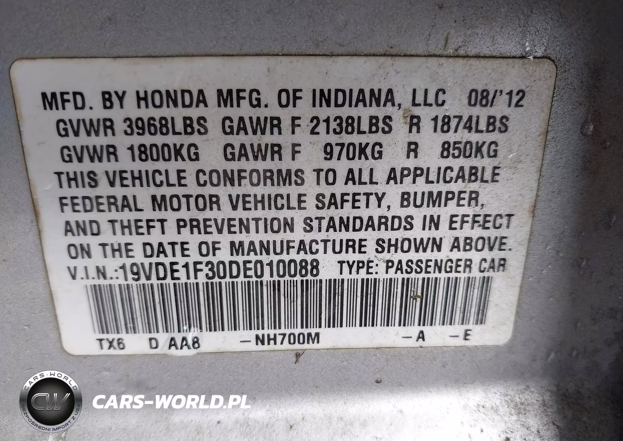 2013 Acura Ilx 2.0L VIN:19VDE1F30DE010088 - 9