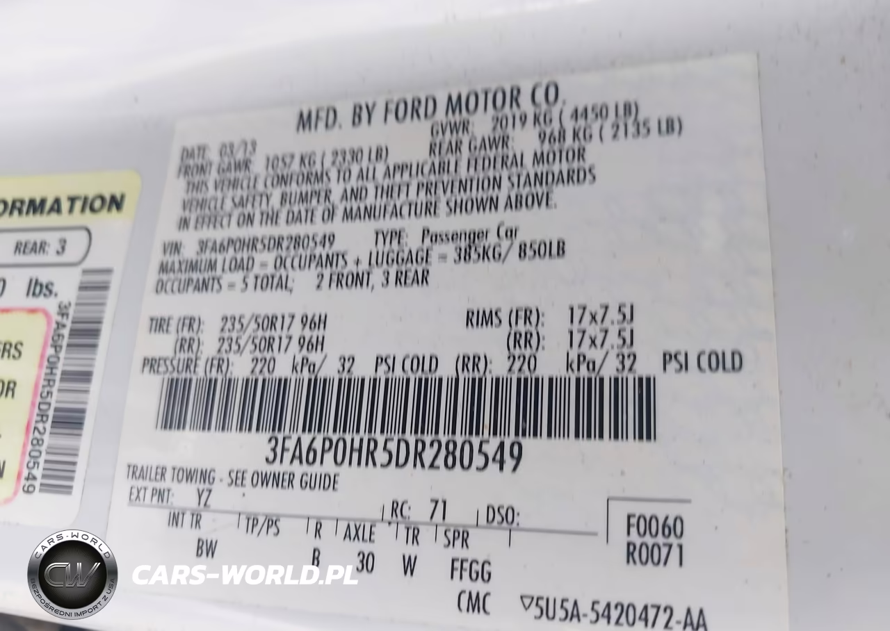 2013 Ford Fusion Se VIN:3FA6P0HR5DR280549 - 9