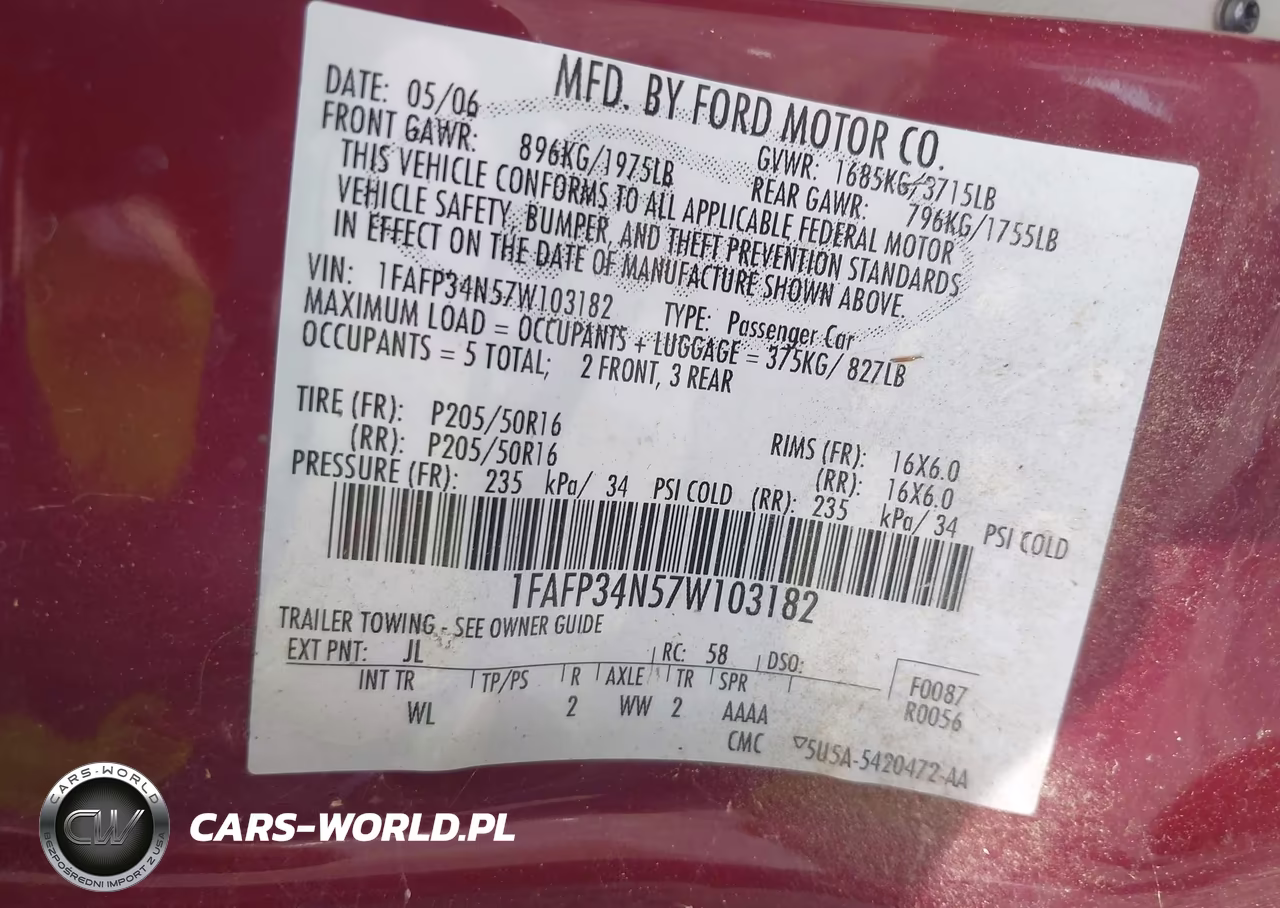 2007 Ford Focus S-Se-Ses VIN:1FAFP34N57W103182 - 9