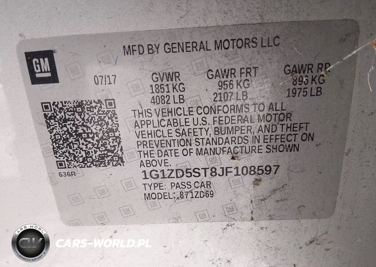 2018 Chevrolet Malibu Lt VIN:1G1ZD5ST8JF108597 - 9