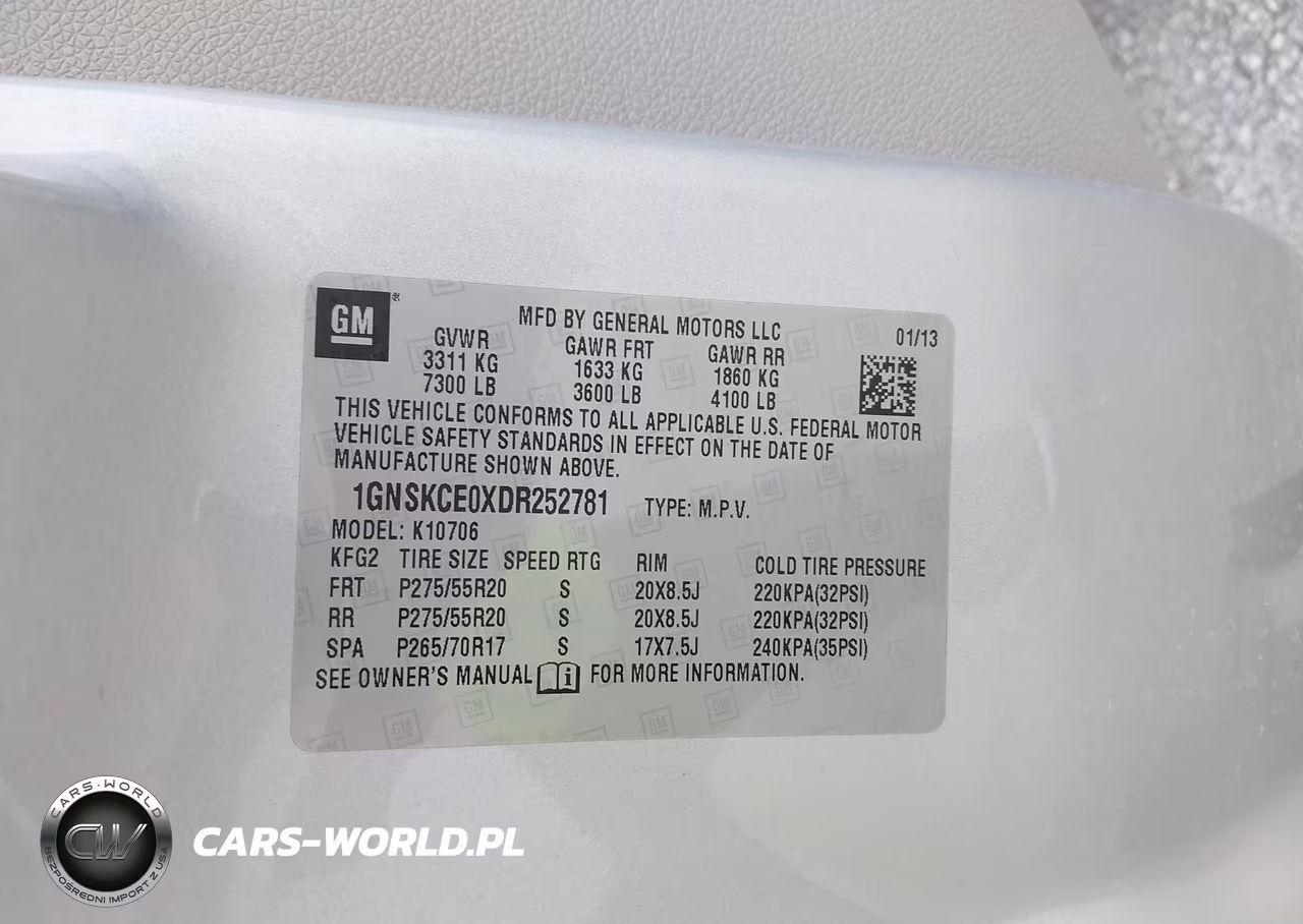 2013 Chevrolet Tahoe Ltz VIN:1GNSKCE0XDR252781 - 9