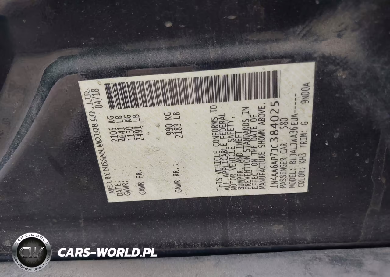 2018 Nissan Maxima 3.5 Sv VIN:1N4AA6AP7JC384025 - 9