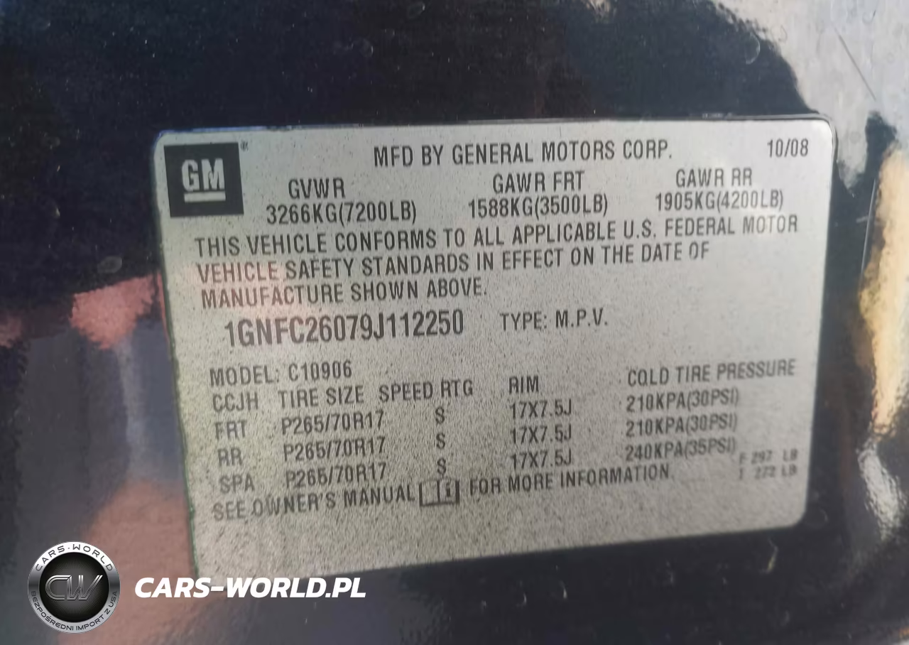 2009 Chevrolet Suburban 1500 Lt1 VIN:1GNFC26079J112250 - 9
