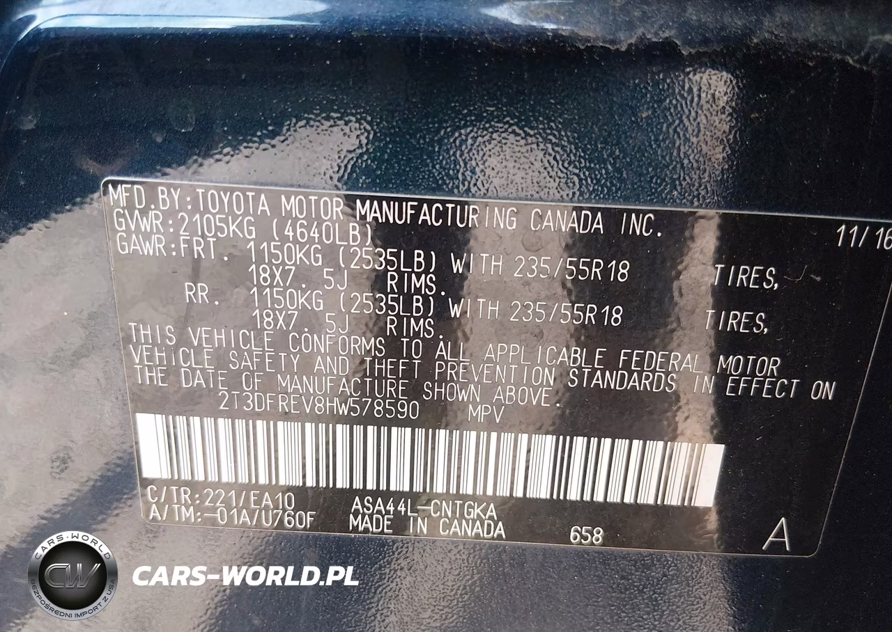 2017 Toyota Rav4 Platinum VIN:2T3DFREV8HW578590 - 9