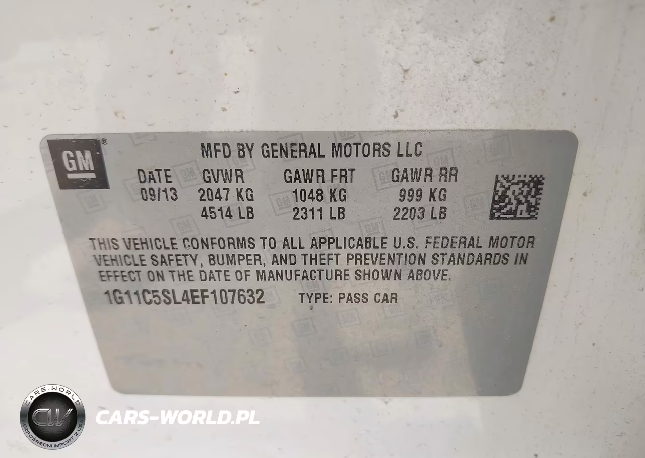 2014 Chevrolet Malibu 1Lt VIN:1G11C5SL4EF107632 - 9
