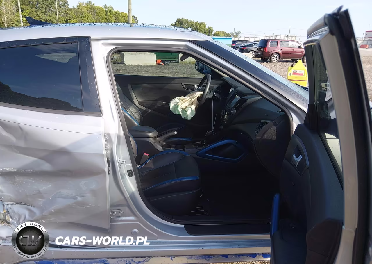 2013 Hyundai Veloster Turbo W-Blue VIN:KMHTC6AE4DU121660 - 5