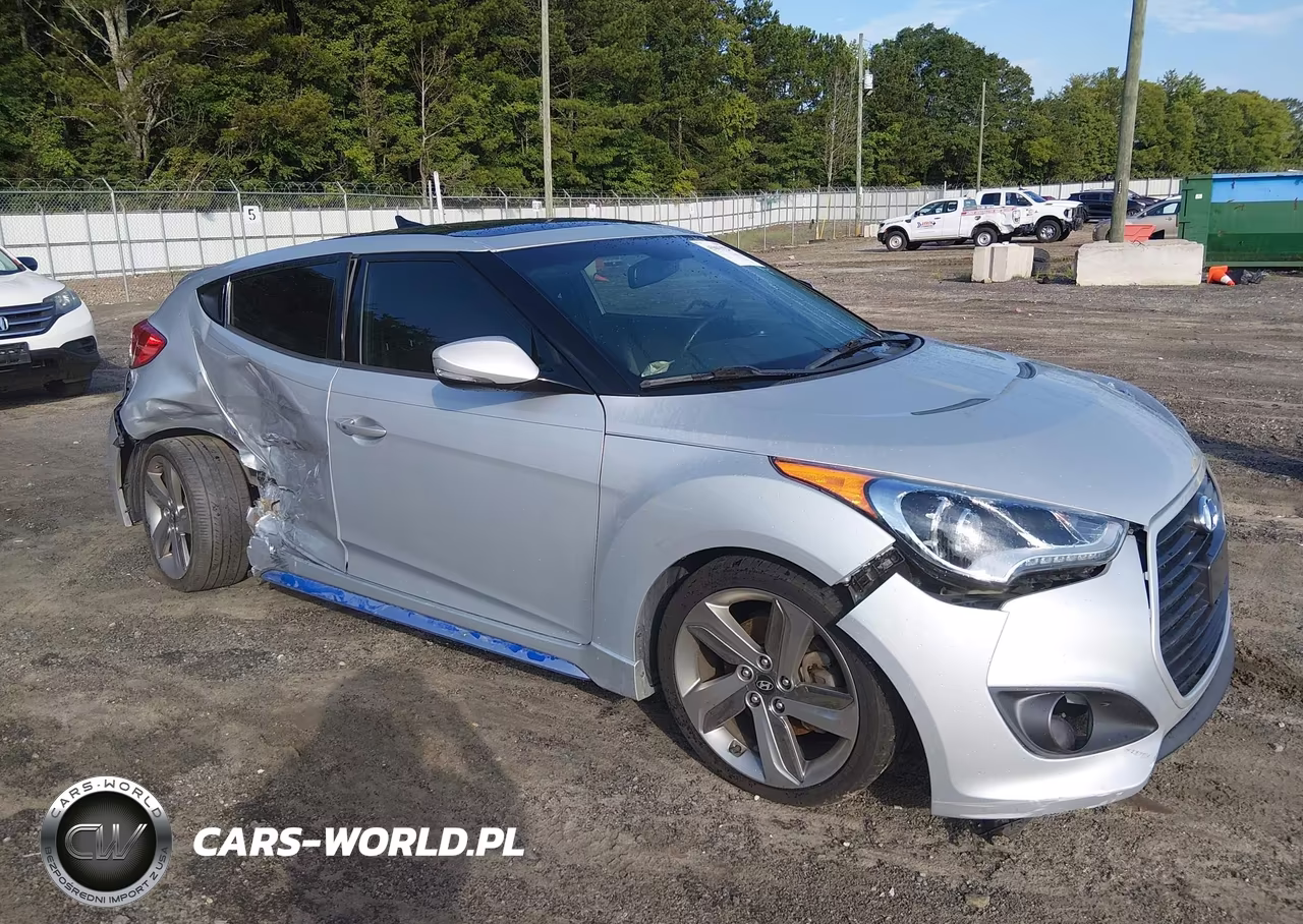 2013 Hyundai Veloster Turbo W-Blue VIN:KMHTC6AE4DU121660 - 6