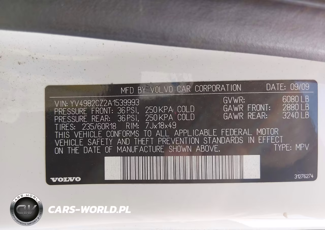 2010 Volvo Xc90 3.2 VIN:YV4982CZ2A1539993 - 9