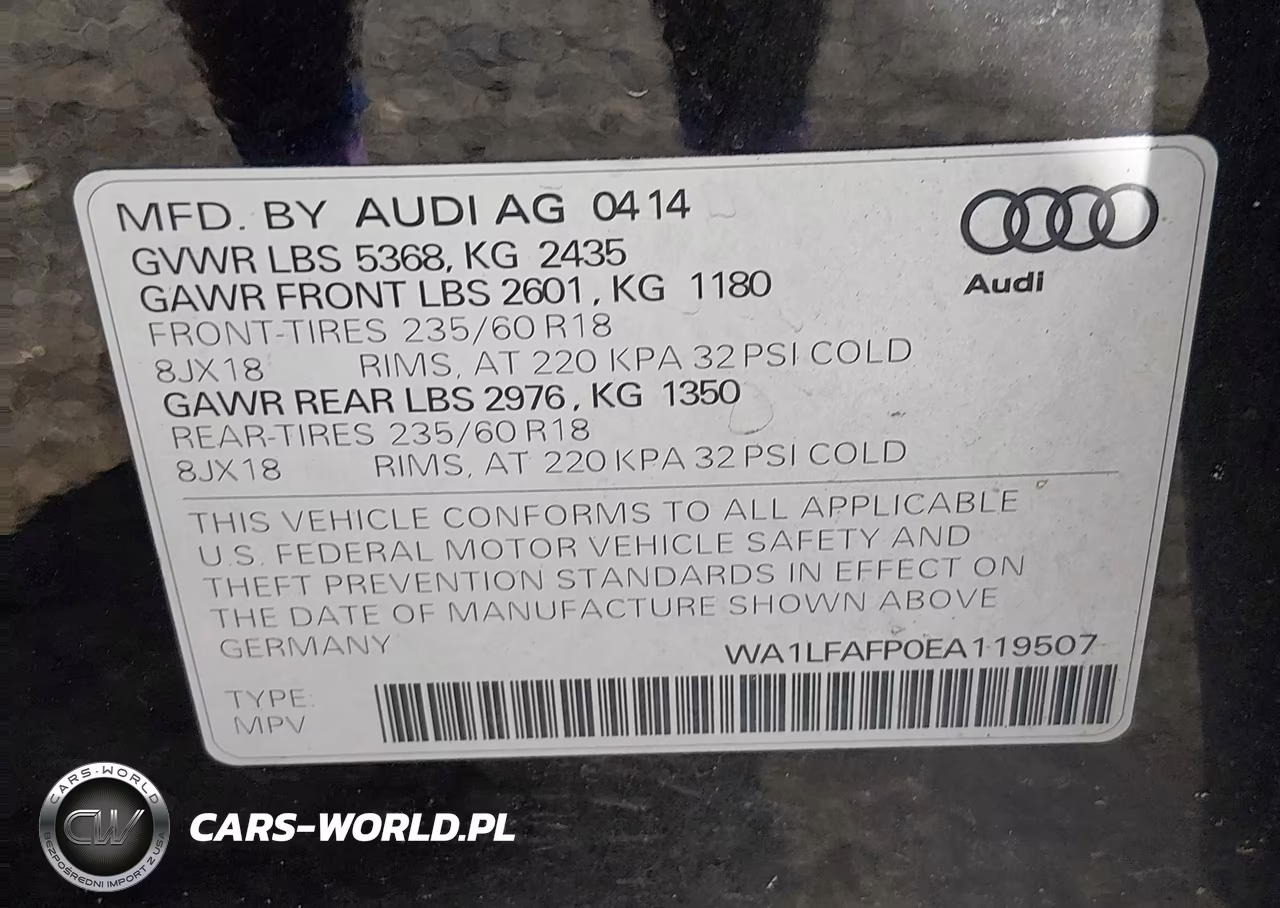 2014 Audi Q5 2.0T Premium VIN:WA1LFAFP0EA119507 - 9